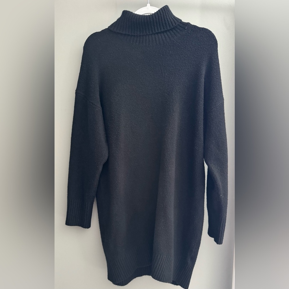 Silver Jeans Classic Black Turtleneck Sweater Dress